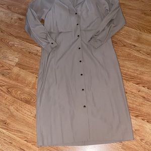 Khaki color long trench coat